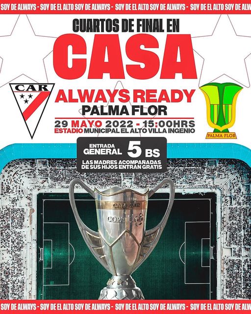 Entradas Always Ready vs Palmaflor