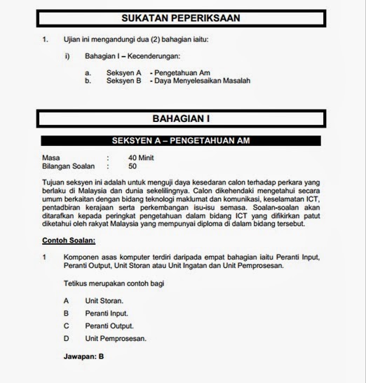 Panduan Exam Penolong Pegawai Teknologi Maklumat Gred F29 