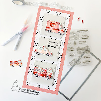 Love Emergency Card by Samantha Mann for Newton's Nook Designs, Slimline Card, Card Making, Stencils, Valentine's Day, Love, #newtonsnook #newtonsnookdesigns #slimlinecard #cardmaking #cardmaking #handmadecards