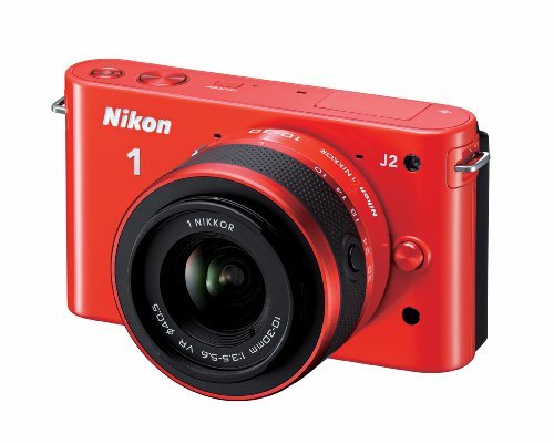 Nikon 1 J2 10.1 MP HD Digital Camera with 10-30mm and 30-110mm VR Lenses (Orange)