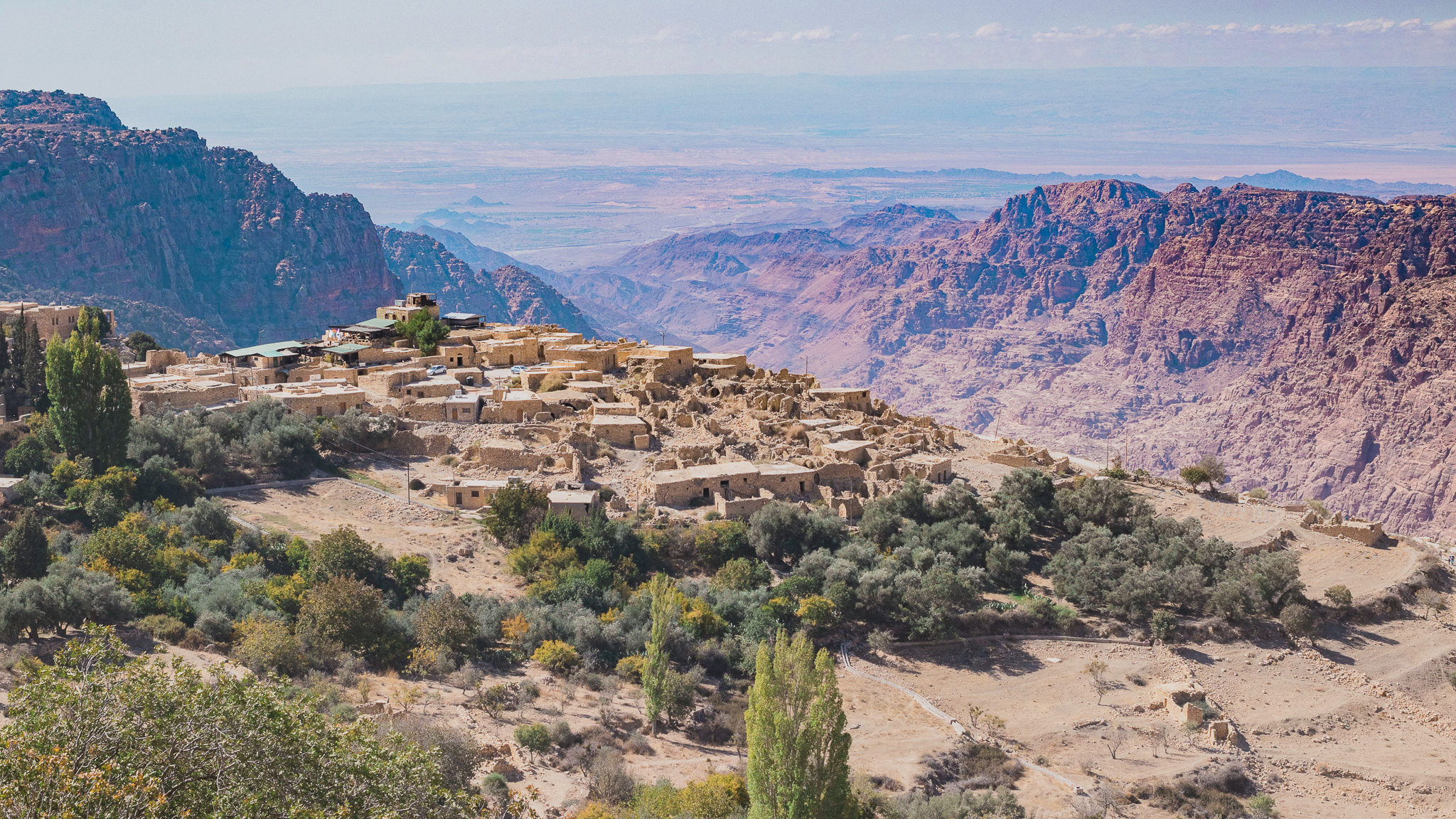 Dana village on the edge of the Dana Nature Reserve