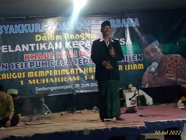 Resmi Jabat Kades Sedenganmijen, M. Hasanuddin Gelar Istighosah Akbar