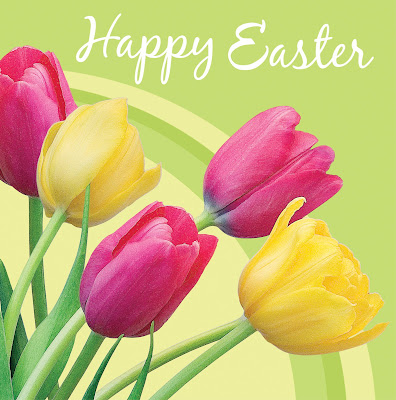 Happy Easter Background flowers Wallpaper