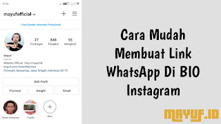 Cara Mudah Membuat Link WhatsApp Di BIO Instagram