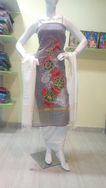 handloom top with embroidery work|