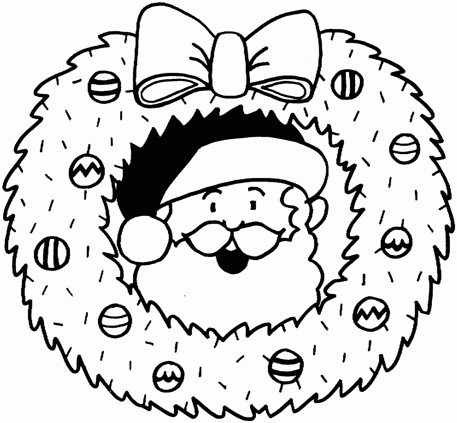 Christmas Wreath Coloring Pages 10