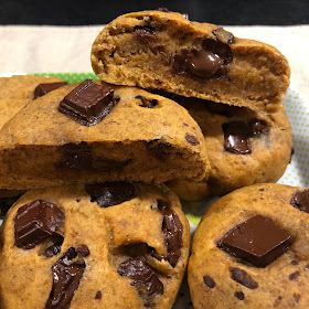 Cookies à la patate douce et aux grosses pépites de chocolat coulantes