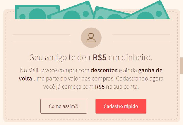  QUERO RECEBER R$ 5,00 DE BÔNUS AGORA!