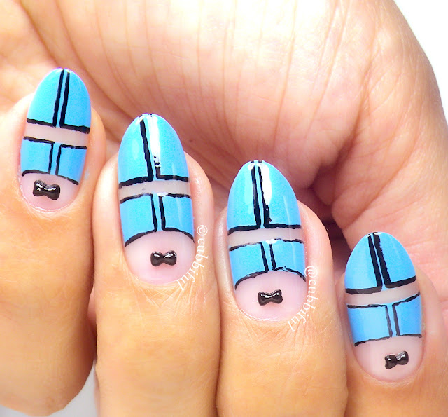 Pop Art Blue Nails