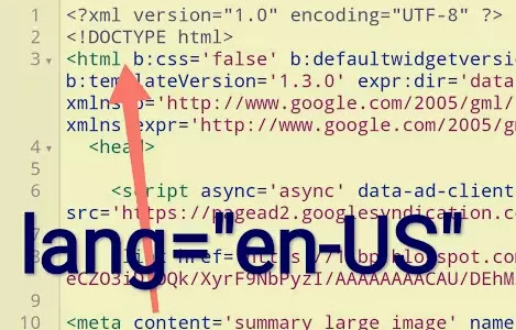 Blogger HTML mein (language attribute) code kaise add kare