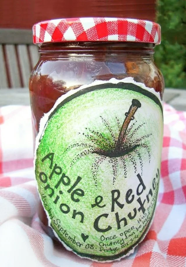 apple and onion chutney.