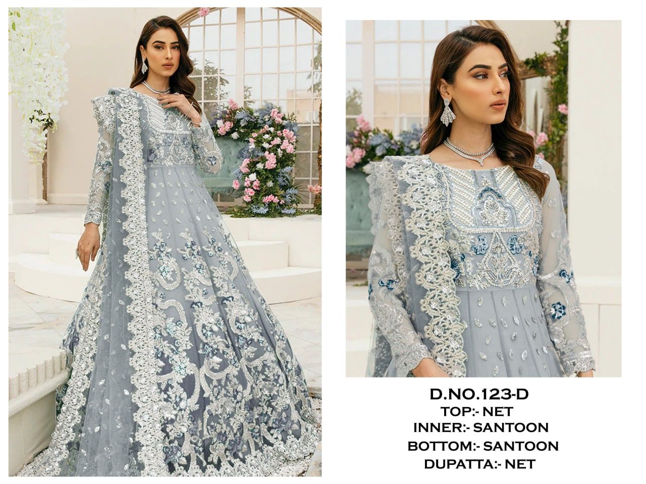 Kaleesha Fashion Kf 123 Semi Stitched Dress Material Catalog Lowest Price
