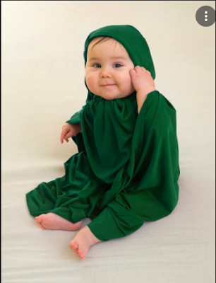 baju muslim bayi perempuan 1 tahun
