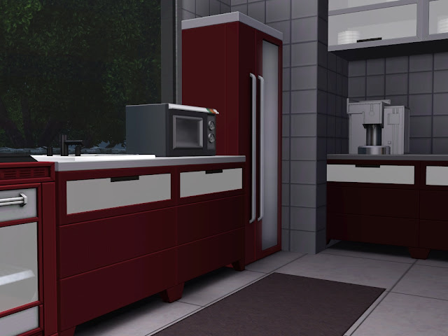 cuisine rouge sims 3