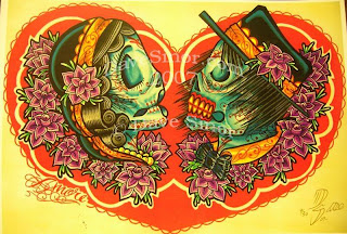 sugar skull, tattoo, tattoos