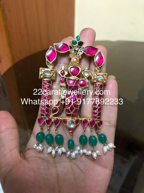 Ruby Kundan 925Silver Pendant Sets