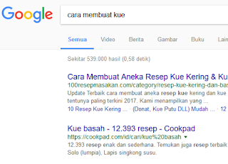 contoh menggunakan search engine