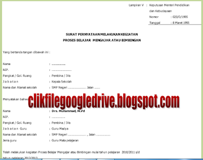 Download Lapiran 5 Dupak KBM Format Excel-Clik File Google Drive