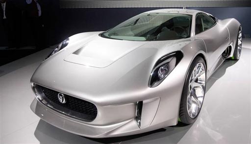 Jaguar concept electric car at Paris Motor Show