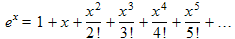 infinite series for exponential function