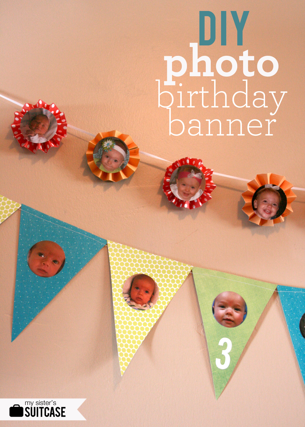 Diy Photo Birthday Banner My Sister S Suitcase Packed With