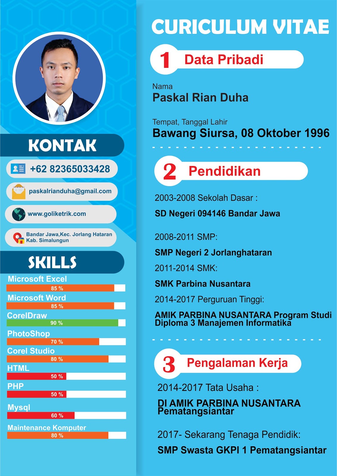Download Contoh Curriculum Vitae (CV) Microsoft Word Docx ...