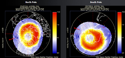 Auroras polo Norte y Sur, 08 de Octubre 2012