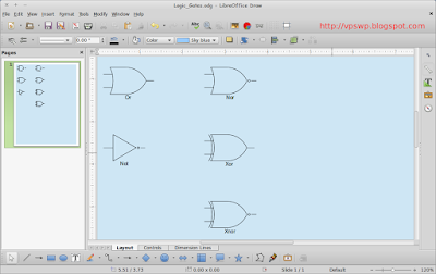 Cara Menggambar Gerbang Logika Pakai LibreOffice Draw