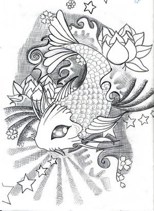 Found both these images in my search for designs with Koi and Lotus