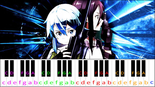 Ignite (Sword Art Online 2 Op 1) Hard Version Piano / Keyboard Easy Letter Notes for Beginners