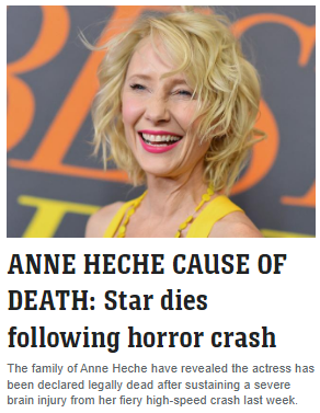Anne Heche wrongfully declared dead when a tragic accident