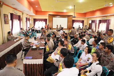Kapolres Toba Hadiri Pelaksanaan Wasops Dalam Rangka Mantap Brata Toba 2023-2024