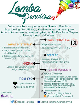 Lomba Menulis Cerpen Tema Wanita Indonesia  