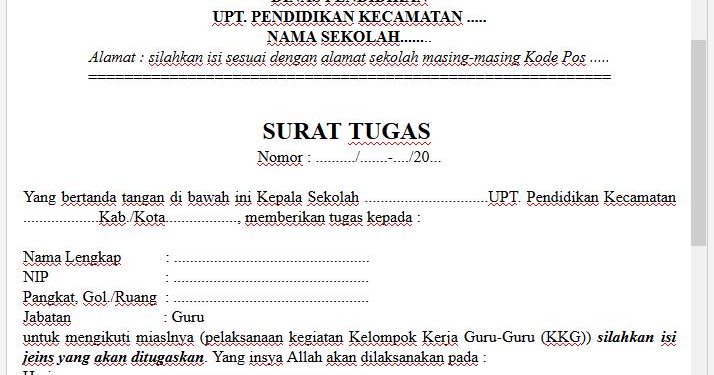 Yuk Lihat 9+ Contoh Surat Tugas Nu Terbaru 