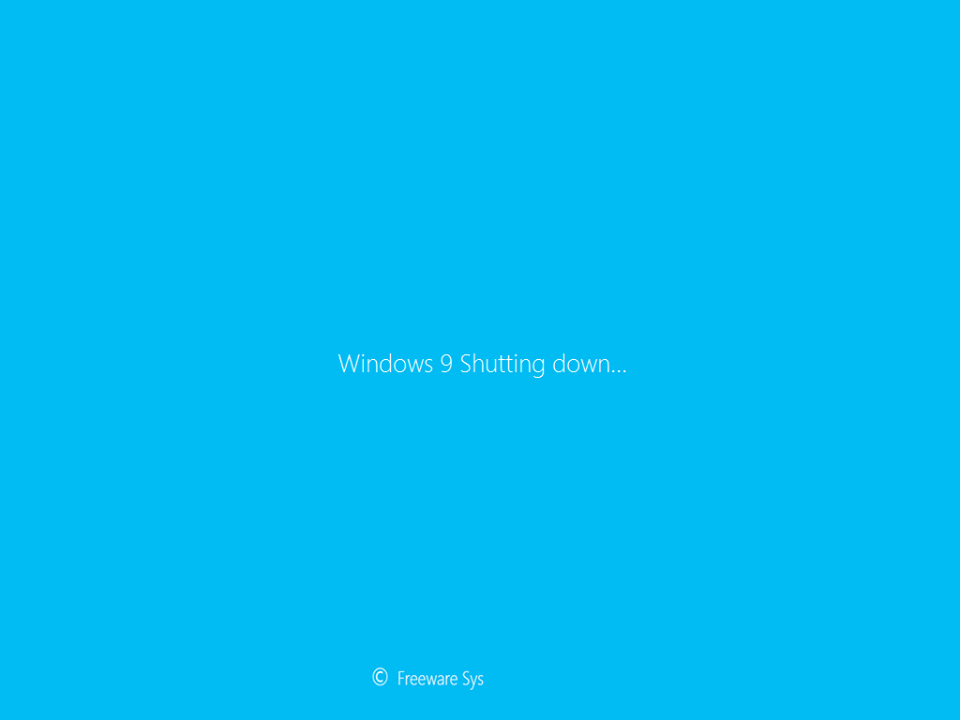 Windows 9 Professional Shutting Down