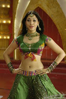 Thamanna, hot, navel, show, in, green, dress