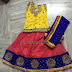 Pink and Yellow Blue Lehenga 