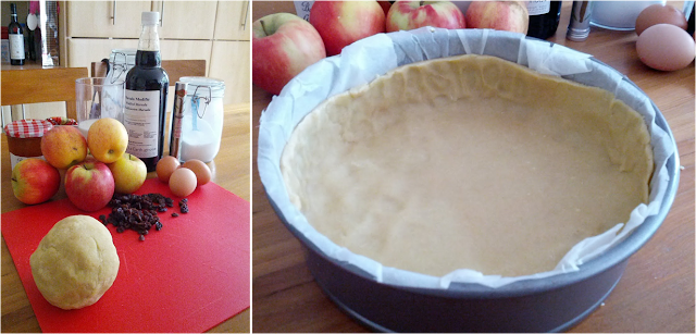 apple tart ingredients, shortcrust pastry