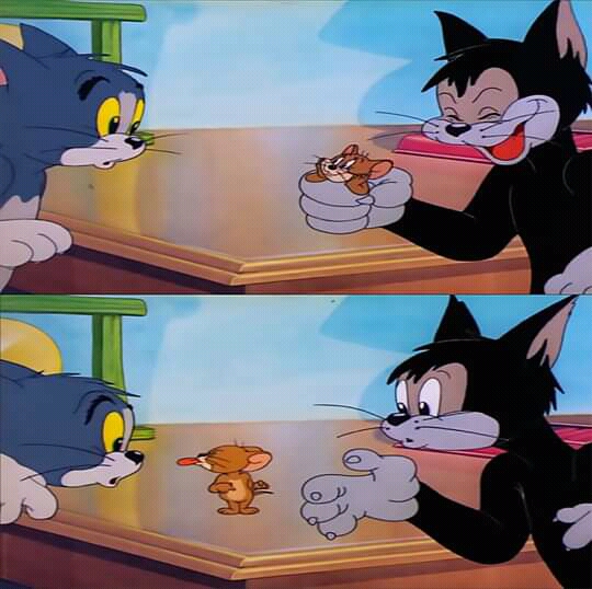 tom and jerry love meme template