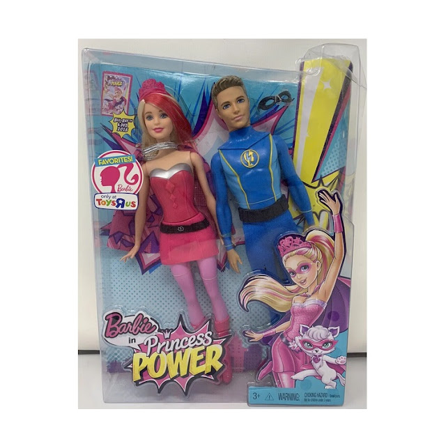 Poupée Barbie Super Princesse : coffret Barbie et Ken en super-héros.