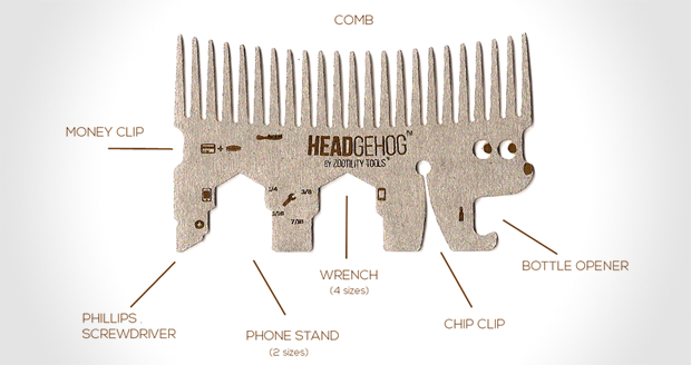 The Headgehog Multi-Function Comb