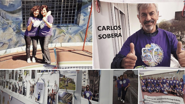 Exposición de la camiseta de 50 aniversario del colegio Rontegi