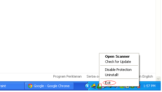 Exit Dari Systray
