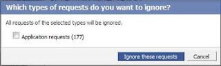 Facebook ignore option screen pop-up.  