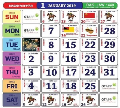 Kalendar Kuda 2019 Malaysia