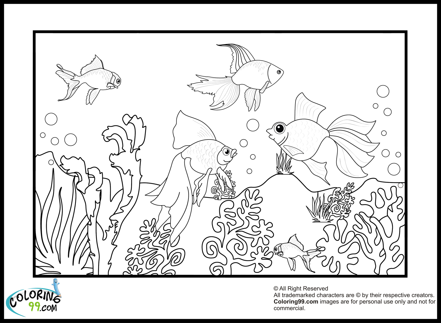 Goldfish Coloring Pages | Team colors