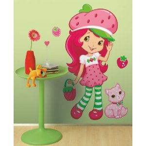 Strawberry Shortcake Birthday Party Supplies on Roommates Strawberry Shortcake Giant Peel   Stick Applique