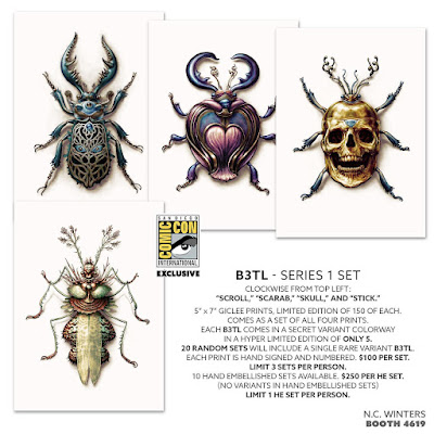 San Diego Comic-Con 2022 Exclusive B3TLs Series 1 Print Set by N.C. Winters