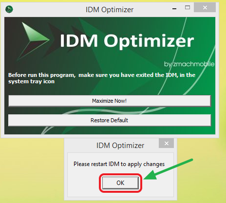 Increase Download Speed in IDM | IDM Optimizer Screenshot