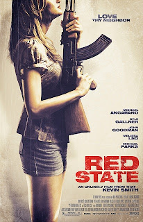 Red State, poster, affiche, Kevin Smith, Zack, Miri, make a porno, Jennifer's Body, The Haunting, Kyle Gallner, Michael Parks, John Goodman, article, test, critique, geekmehard, geek me hard, Kerry Bishe